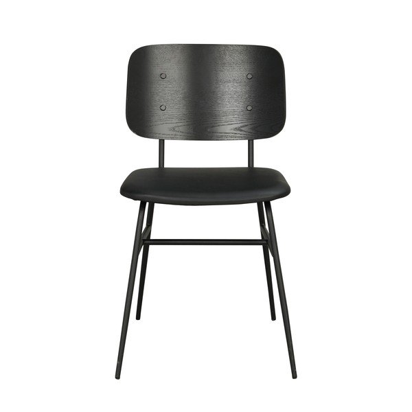 Brent fekete étkezőszék fekete ülőrésszel - Rowico-image-2