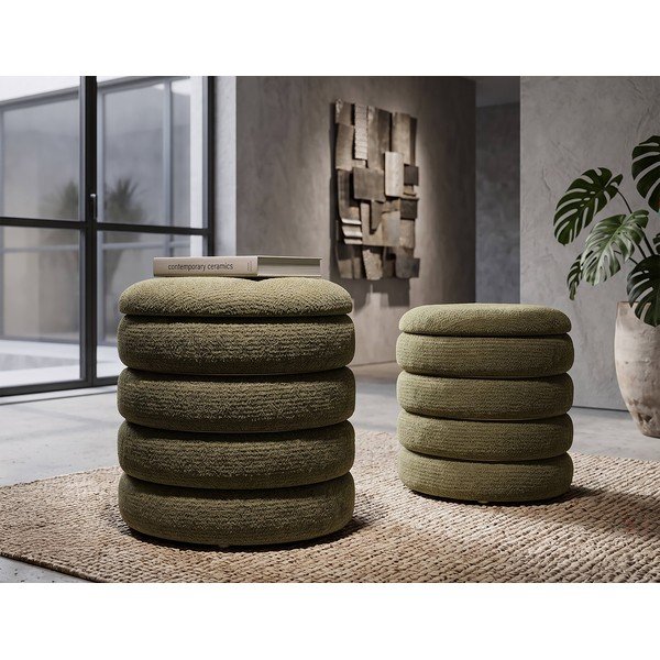 Khaki puff szett 2 db-os Nordic Style – Mauro Ferretti-image-1