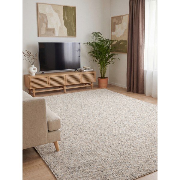 Szürke-krémszínű mosható szőnyeg 80x150 cm Rocco Dark Cream – Elle Decoration-image-1