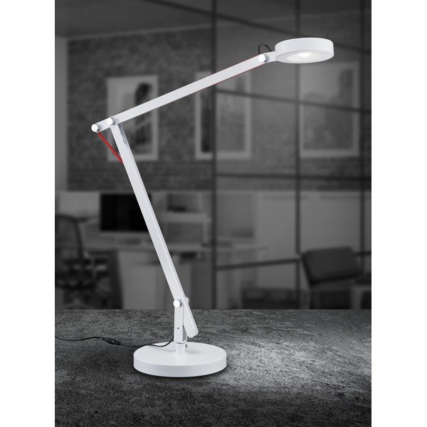 Fehér LED asztali lámpa hajlítható szerkezettel (magasság 90 cm) Amsterdam – Trio-image-3