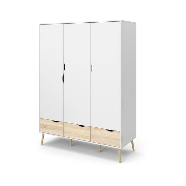 Oslo fehér ruhásszekrény, 147 x 200 cm - Tvilum-image-3