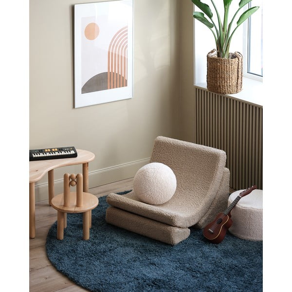 Világosbarna buklé gyerek fotel Moon – Wigiwama-image-4