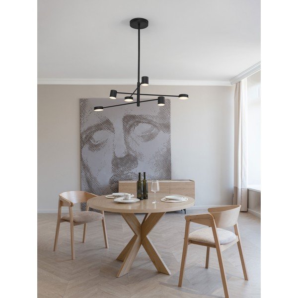 Fekete alumínium LED dimmelhető függőlámpa akrilüveg búrával ø 100 cm Nordik – Nova Luce-image-1