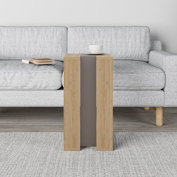 Tárolóasztal tölgyfa dekorral 40x30 cm Macha – Marckeric-image-1