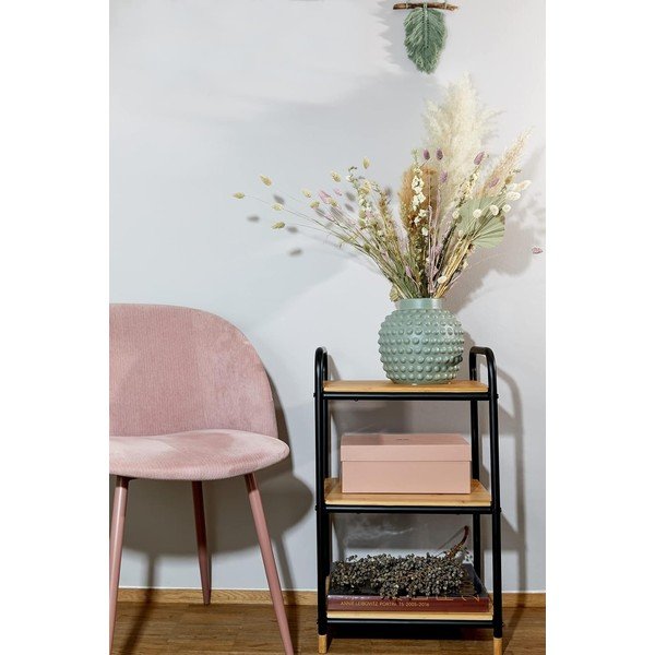 Fekete-natúr színű fém fürdőszobai polcos állvány 42x69 cm Loft – Wenko-image-1