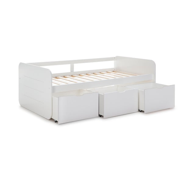 Fehér gyerekágy tárolóhellyel 90x190 cm Abbott – Marckeric-image-2