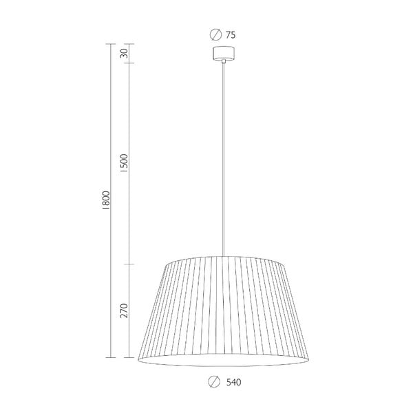 Kami bézs függőlámpa, ⌀ 54 cm - Sotto Luce-image-1