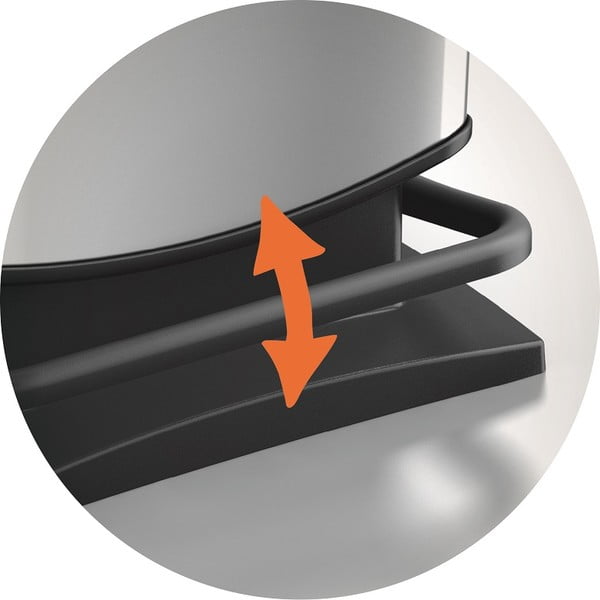 Fekete pedálos szemetes újrahasznosított műanyagból 40 l Paso - Rotho-image-2