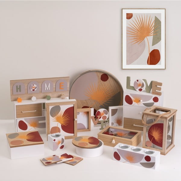 Fedeles dekoratív tárolódoboz szett 2 db-os ø 17x6,5 cm – Casa Selección-image-1