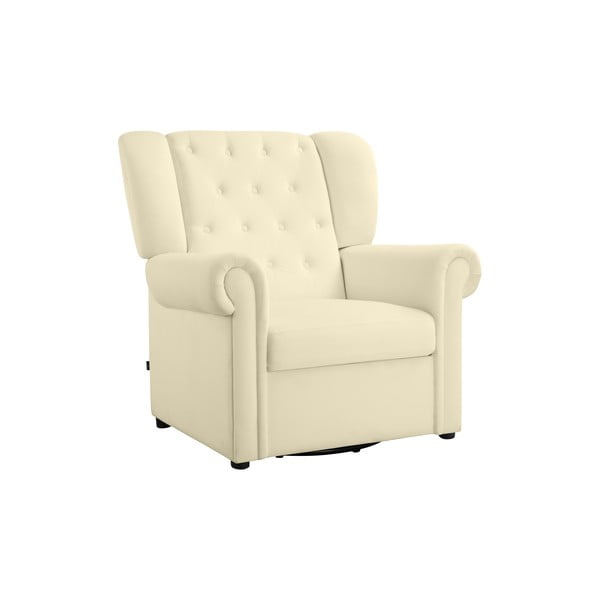 Fehér bársony chesterfield-hinta fotel Lillyse – Støraa