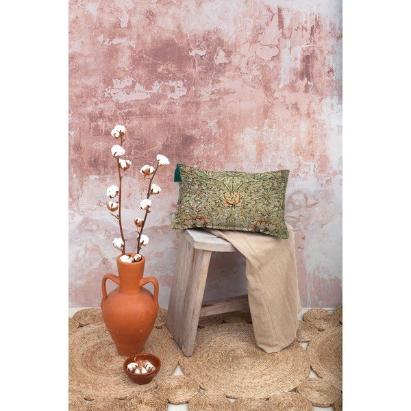 Honeysuckle mustársárga lenkeverék párnahuzat, 50 x 35 cm - Tierra Bella-image-1