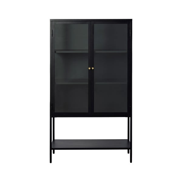 Fekete fém tálalószekrény 88x132 cm Carmel – Unique Furniture