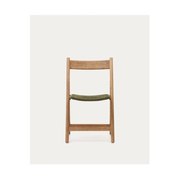 Zöld-natúr színű tömörfa kerti szék Dandara – Kave Home-image-4