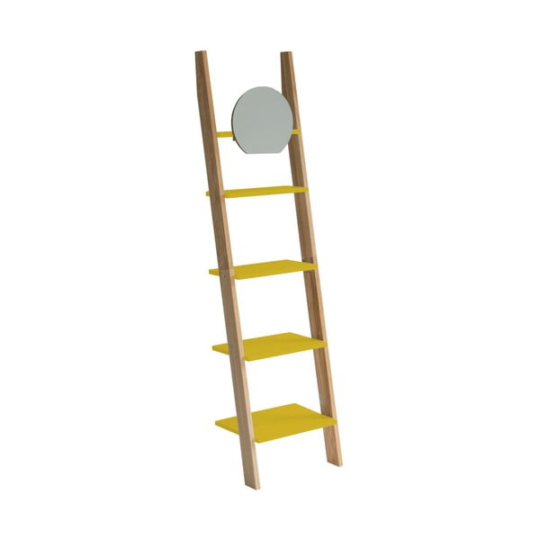 Ashme Ladder sárga létrapolc tükörrel - Ragaba