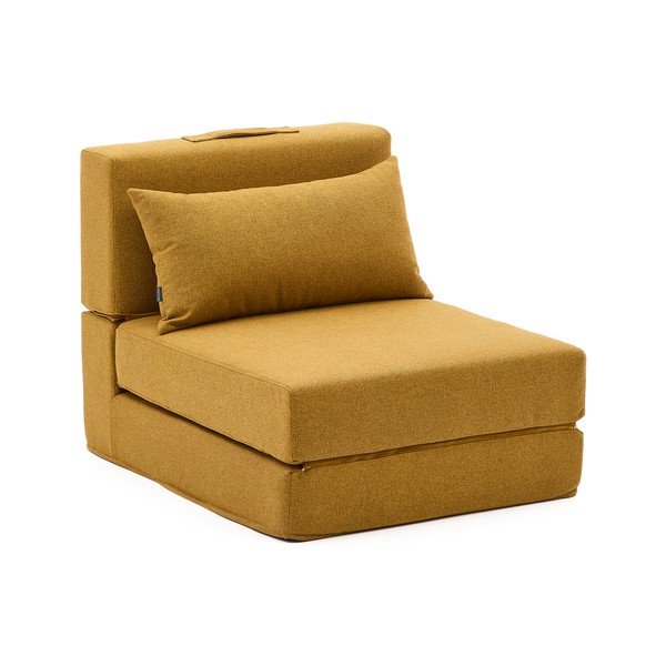 Mustársárga kinyitható fotel Arty – Kave Home