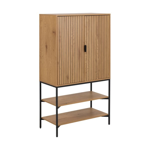 Natúr színű szekrény tölgyfa dekorral 80x140 cm Jaipur – Actona-image-3