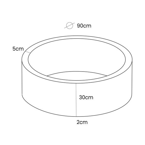 Szürkéskék bársony labdamedence ø 90x30 cm Montessori – Meowbaby-image-4