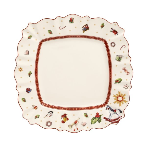 Fehér porcelán tányér karácsonyi motívummal, 28 x 28 cm - Villeroy & Boch