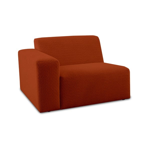 Téglavörös buklé kanapé modul (bal oldali) Roxy – Scandic-image-1