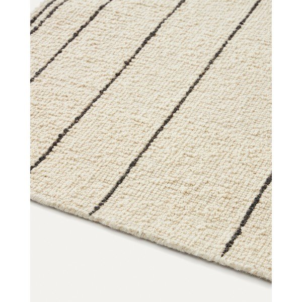 Krémszínű gyapjú szőnyeg 160x230 cm Micol – Kave Home-image-3