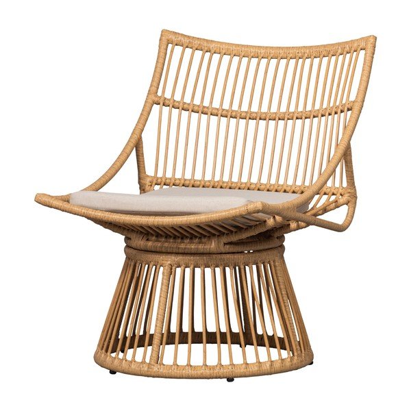 Natúr színű műrattan kerti fotel Alatna – WOOOD