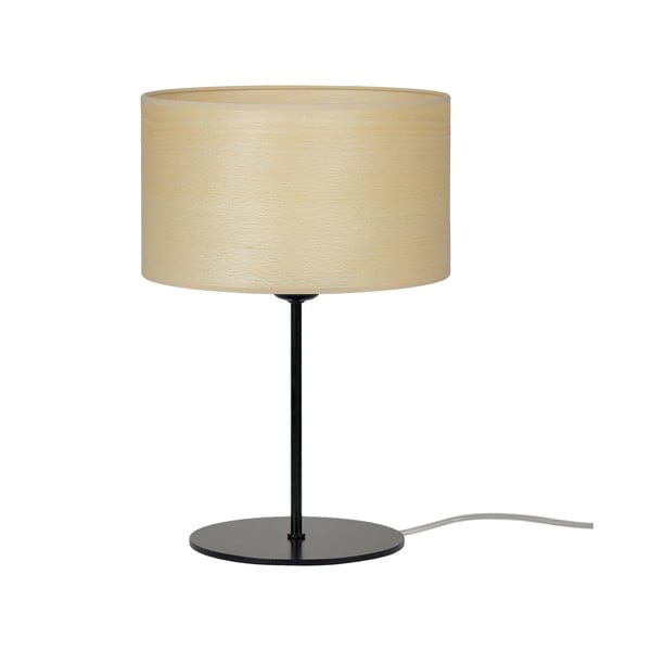 Tsuri S Light bézs asztali lámpa természetes furnérból, ⌀ 25 cm - Bulb Attack