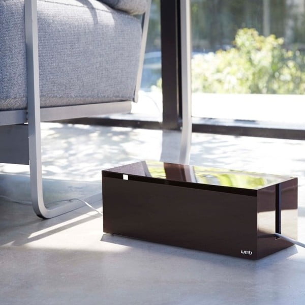 Web Cable Box fekete-barna doboz töltőknek- YAMAZAKI-image-4