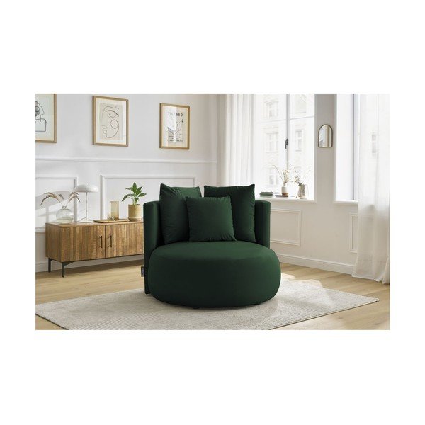 Sötétzöld bársony fotel Cesar – Bobochic Paris-image-1