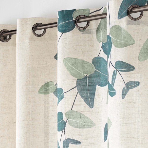 Zöld-bézs függöny 140x260 cm Botanica – douceur d'intérieur-image-3