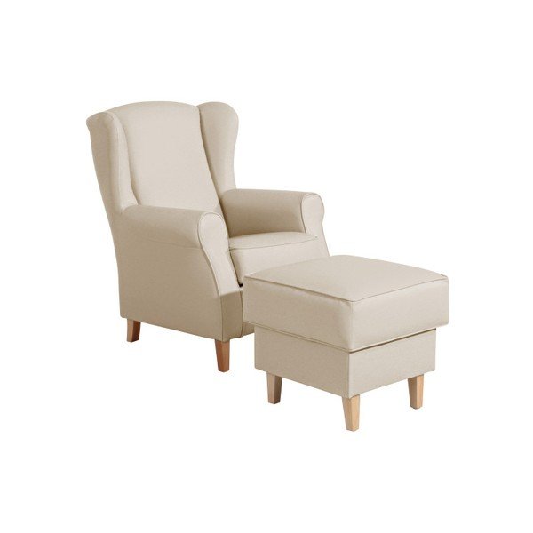 Lorris Leather Beige bézs műbőr lábtartó - Max Winzer-image-1