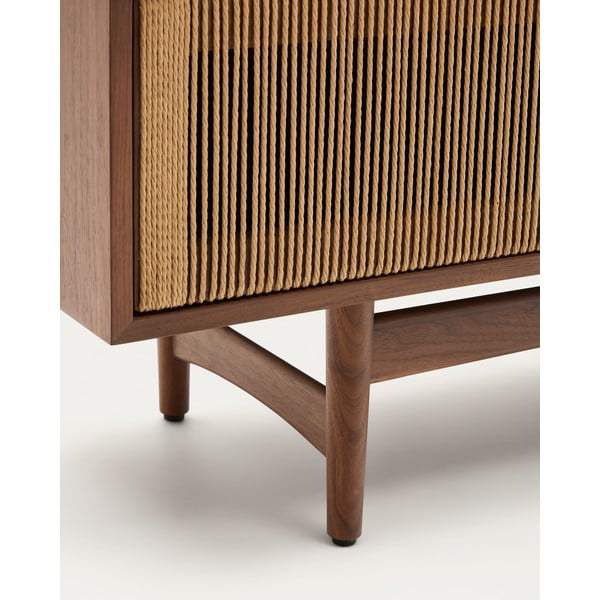 Barna TV-állvány diófa dekorral 200x50 cm Elan – Kave Home-image-4