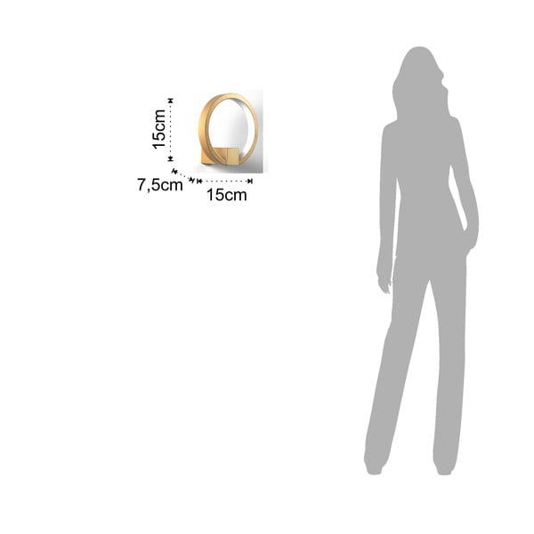 Ring aranyszínű falilámpa, ø 15 cm - Tomasucci-image-3