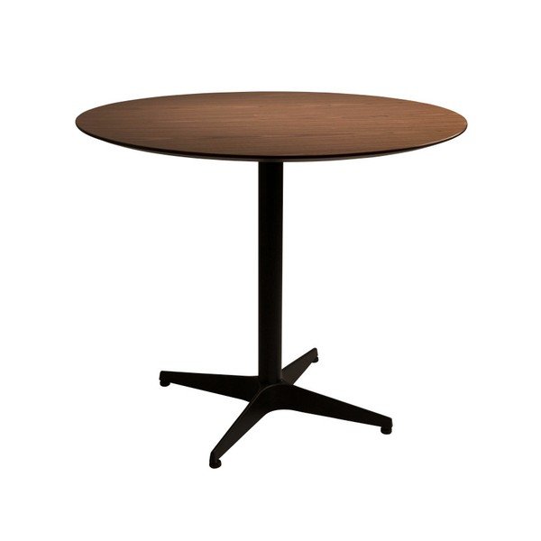 Asztal fekete acél szerkezettel, ⌀ 75 cm - Dutchbone