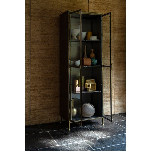 Aranyszínű fém tálalószekrény 64x184 cm Gertlush – Dutchbone-image-1