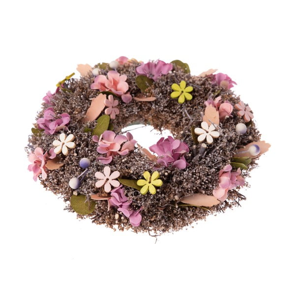 Trissa függő koszorú virágokkal, ⌀ 18 cm - Dakls