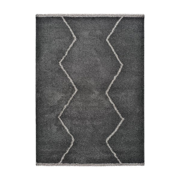 Kasbah Sharp fekete szőnyeg, 133 x 190 cm - Universal