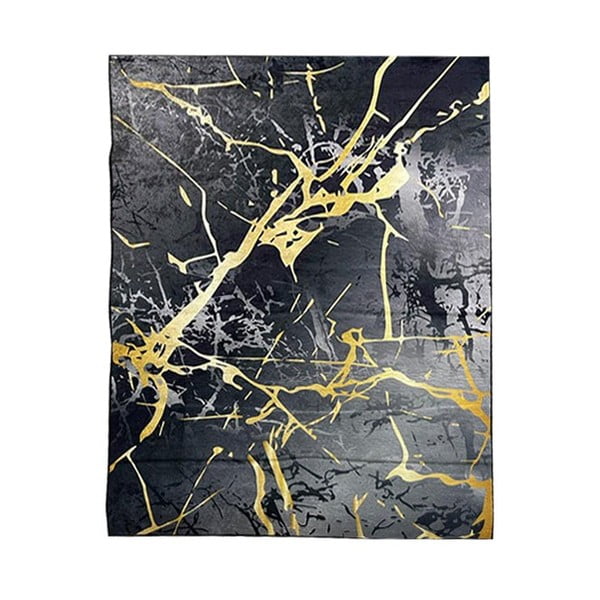 Fekete-aranyszínű szőnyeg 180x120 cm Modern Design - Rizzoli