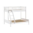 Fehér bükkfa emeletes gyerekágy ágyráccsal 140x200-90x200 cm Forrest – Vipack