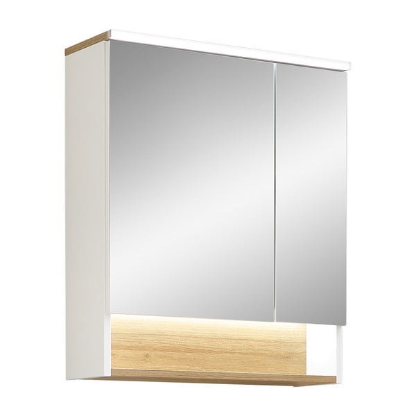 Fehér fürdőszoba szekrény 72x60 cm Quickset 383 – Pelipal-image-2