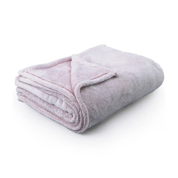 Fluff Powderpink világos rózsaszín mikroszálas takaró, 170 x 210 cm - DecoKing