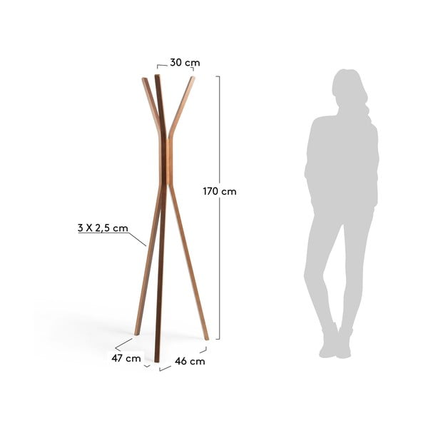 Benzara barna fogas diófa dekorral - Kave Home-image-3