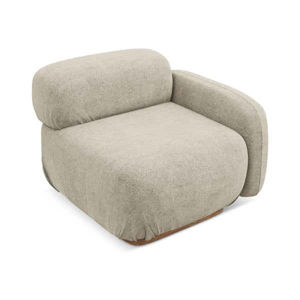 Bézs buklé kanapé modul (jobb oldali) Ailani – Makamii-image-3