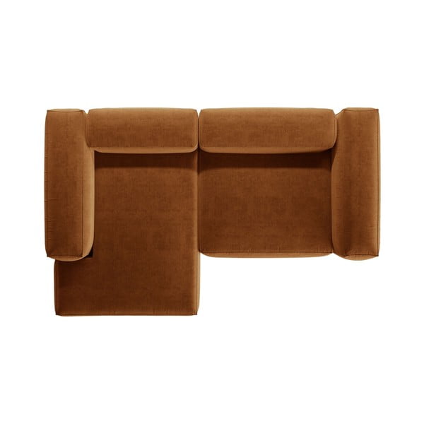 Téglavörös sarokkanapé (bal oldali-heverő résszel) Bergamo – Cosmopolitan Design-image-3