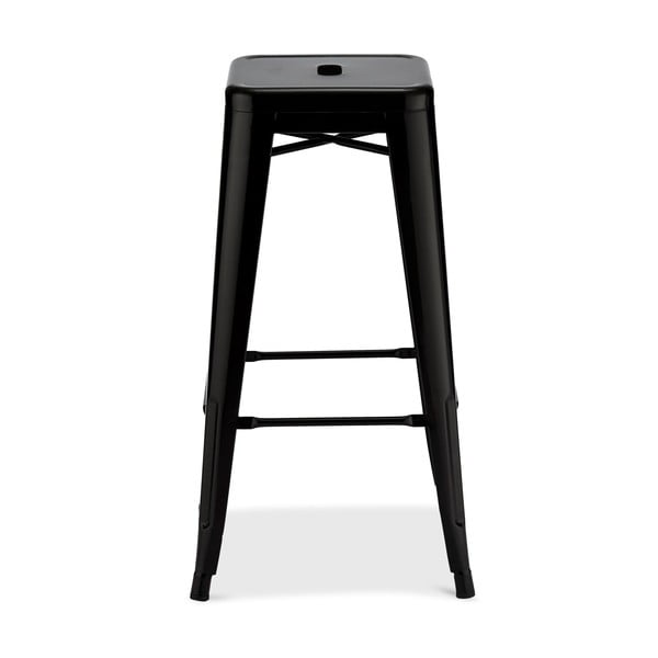 Fekete fém bárszék szett 2 db-os 76 cm Korona – Furnhouse-image-2