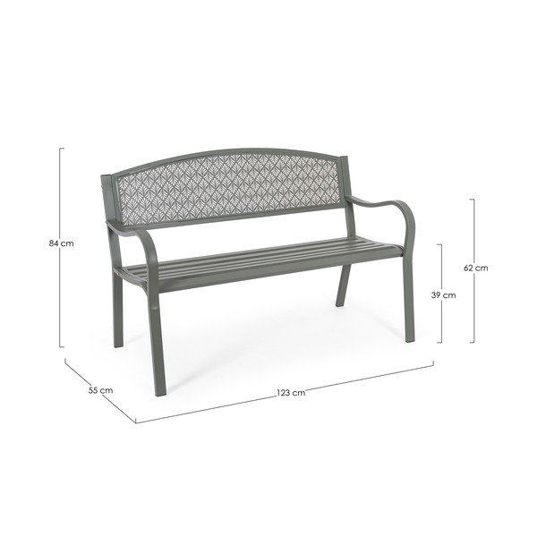 Khaki fém kerti pad Lizette – Bizzotto-image-4