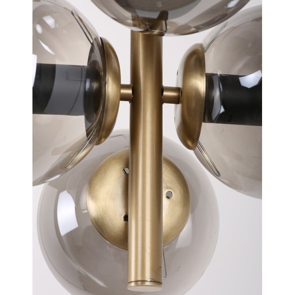 Szürke-aranyszínű függőlámpa üveg búrával ø 15 cm Forte – Squid Lighting-image-4