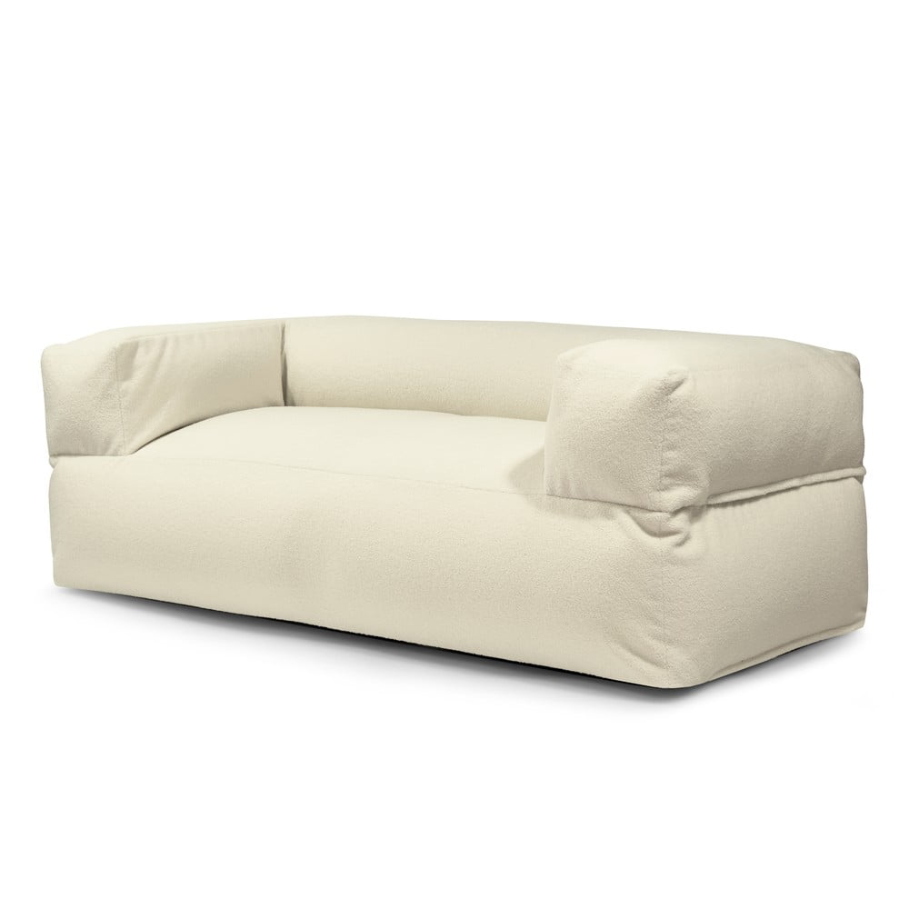 Krémszínű buklé babzsákfotel Sofa MooG  SLOWDOWN