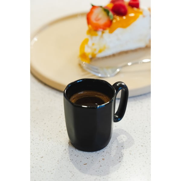 Fekete agyagkerámia eszpresszó bögre szett 2 db-os 80 ml Fuori – Vialli Design-image-4