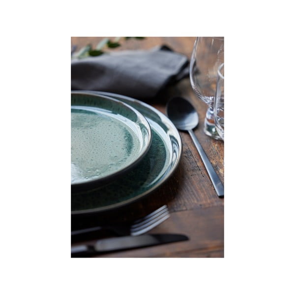 Zöld-fekete desszertes kőedény tányér ø 21 cm Gastro Green/Black – Bitz-image-3