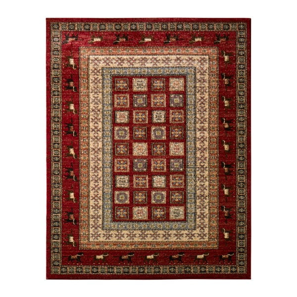 Gemstone Ruro piros-bézs szőnyeg, 80 x 150 cm - Schöngeist & Petersen